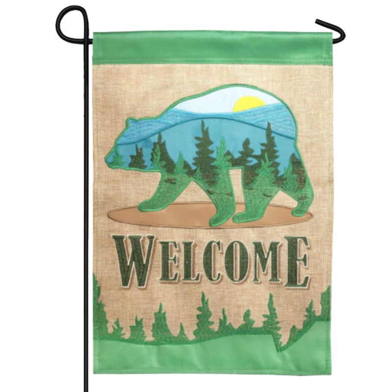 Welcome Mountain Bear Garden Flag